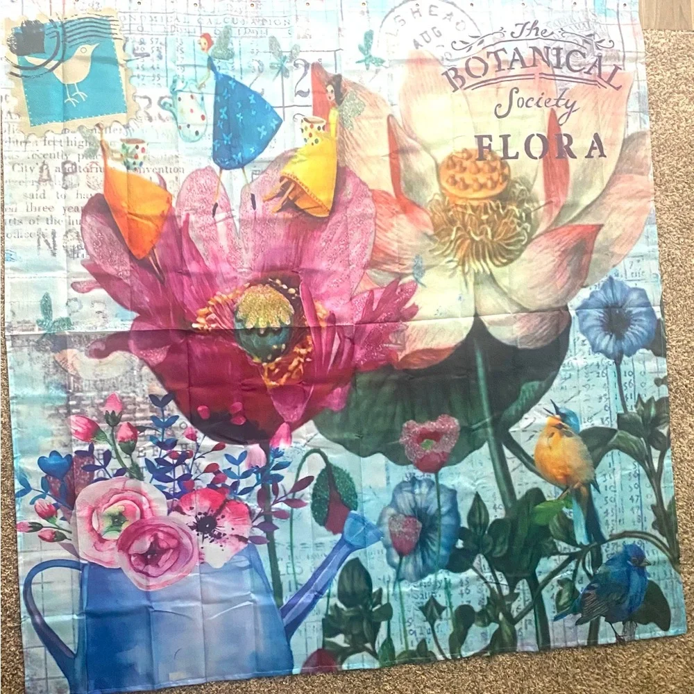 The Botanical Society Flora‎ Decorative Shower Curtain